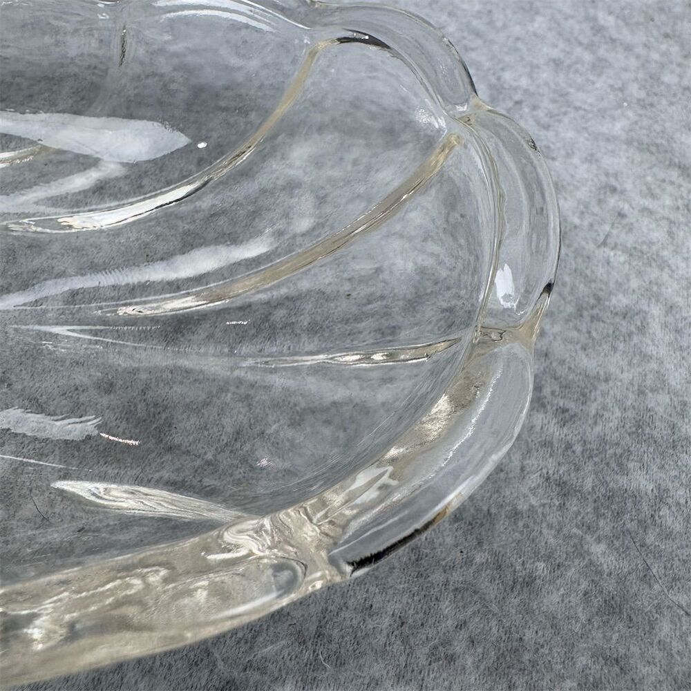 Vintage Starburst Clear Glass Oblong Banana Split Serving Dish Set Of 5 - Picture 6 of 10
